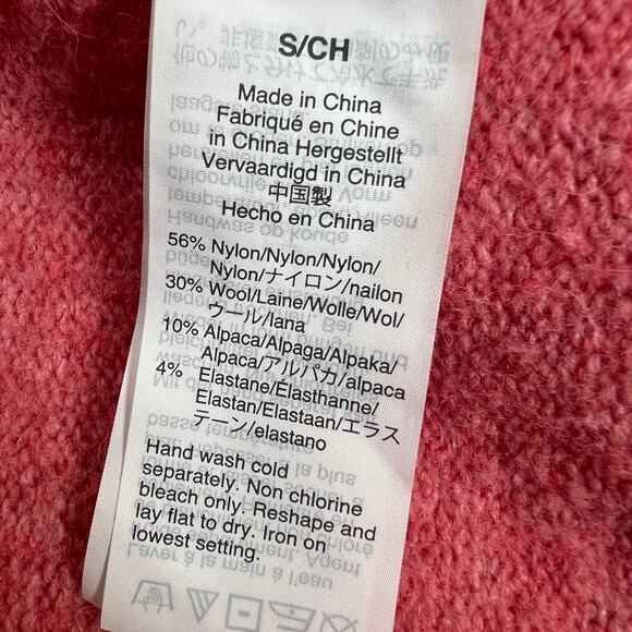 J.Crew Wool Alpaca Blend Open Cardigan Sweater Small Pink Long Lined Pockets - Picture 6 of 9